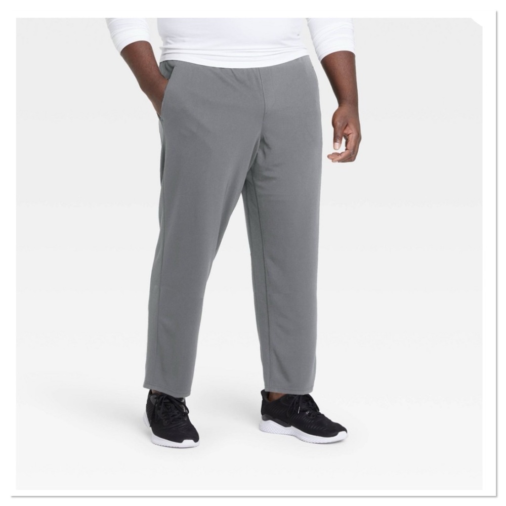 Men's Big & Tall Lightweight Gray Training Pants all in motion